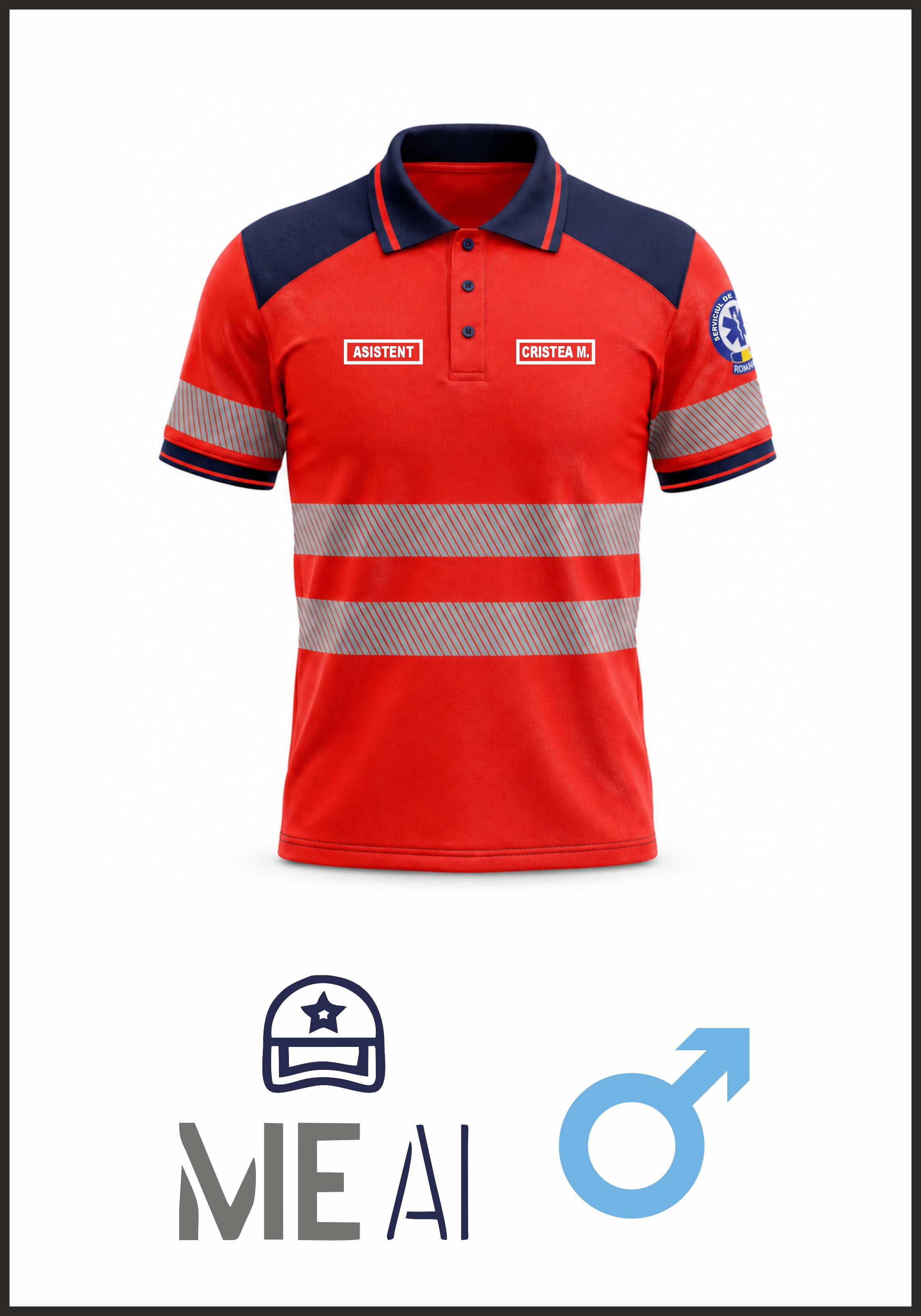 Tricou Polo Pique - Ambulanță Bărbat