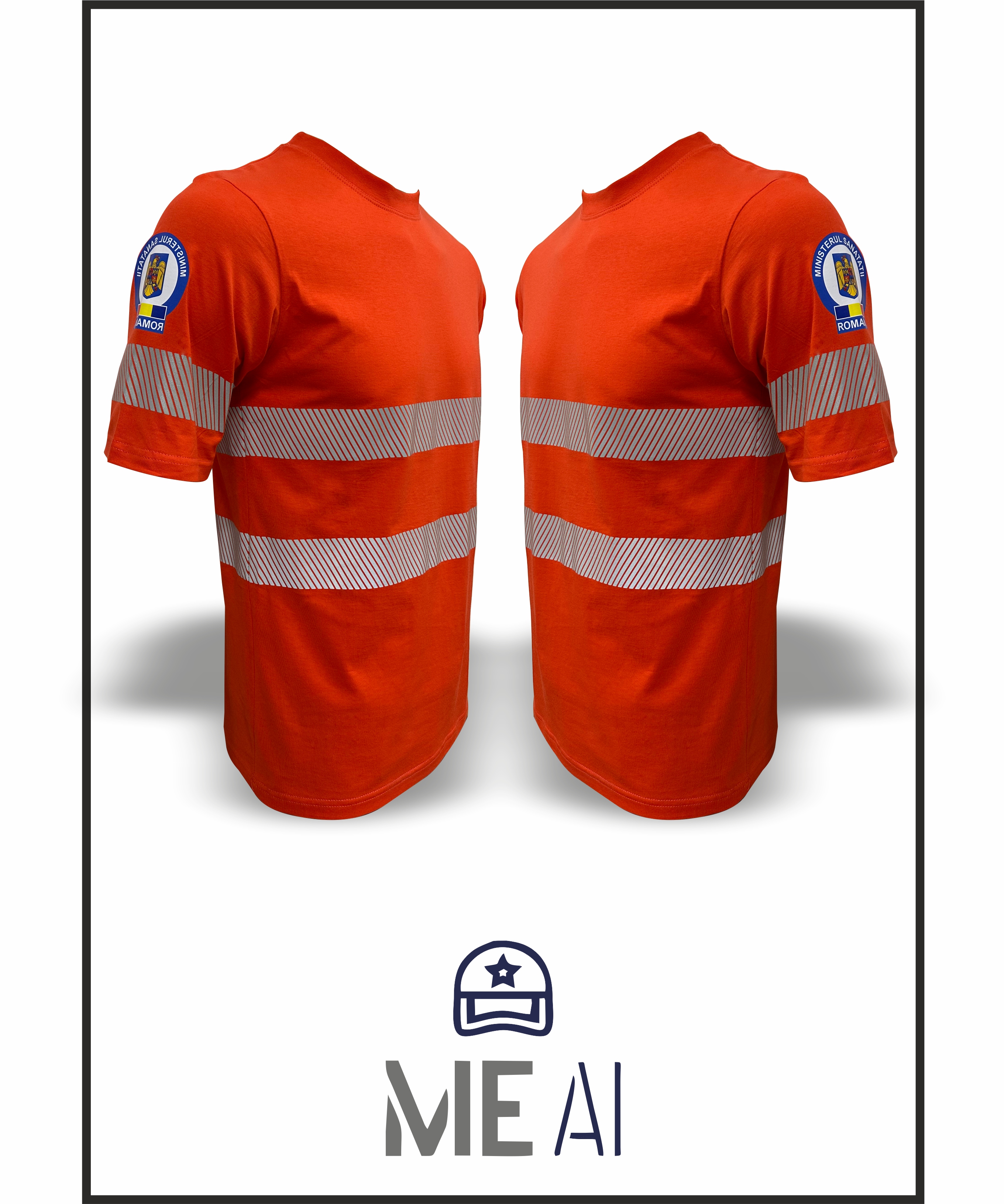  Set 2 Tricouri Glat Portocaliu - Ambulanță 
