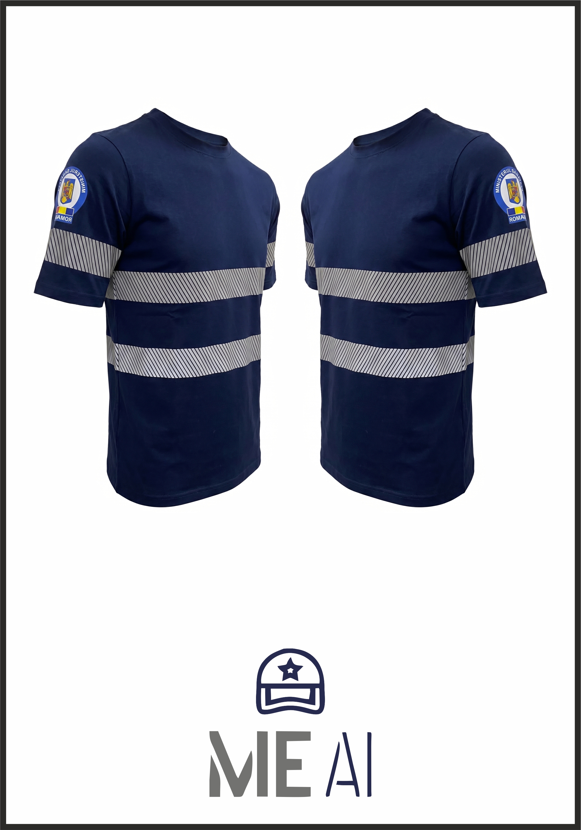  Set 2 Tricouri Glat Bleumarin - Ambulanță 