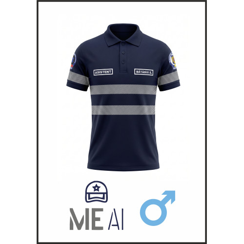 Tricou Polo 100% bumbac bleumarin - Ambulanță Bărbat