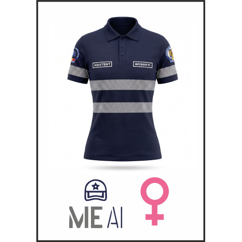 Tricou Polo 100% bumbac bleumarin - Ambulanță Damă