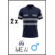  Set 2 Tricouri Polo 100% Bumbac Bleumarin - Ambulanță Bărbat