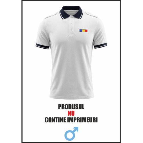 Tricou Polo Alb Elite - Combat Bărbat