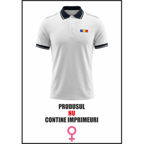 Tricou Polo Alb Elite - Combat Damă
