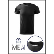 Tricou Glat Negru Patch Mâneci - Jandarmeria Română