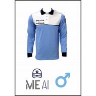 Bluză Polo Alb/bleu - Poliția Locală Rutieră Bărbat
