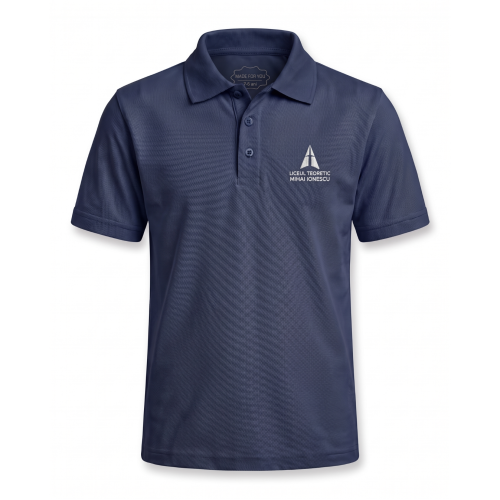 Tricou Polo Bleumarin Fete - Liceul Teoretic Mihai Ionescu