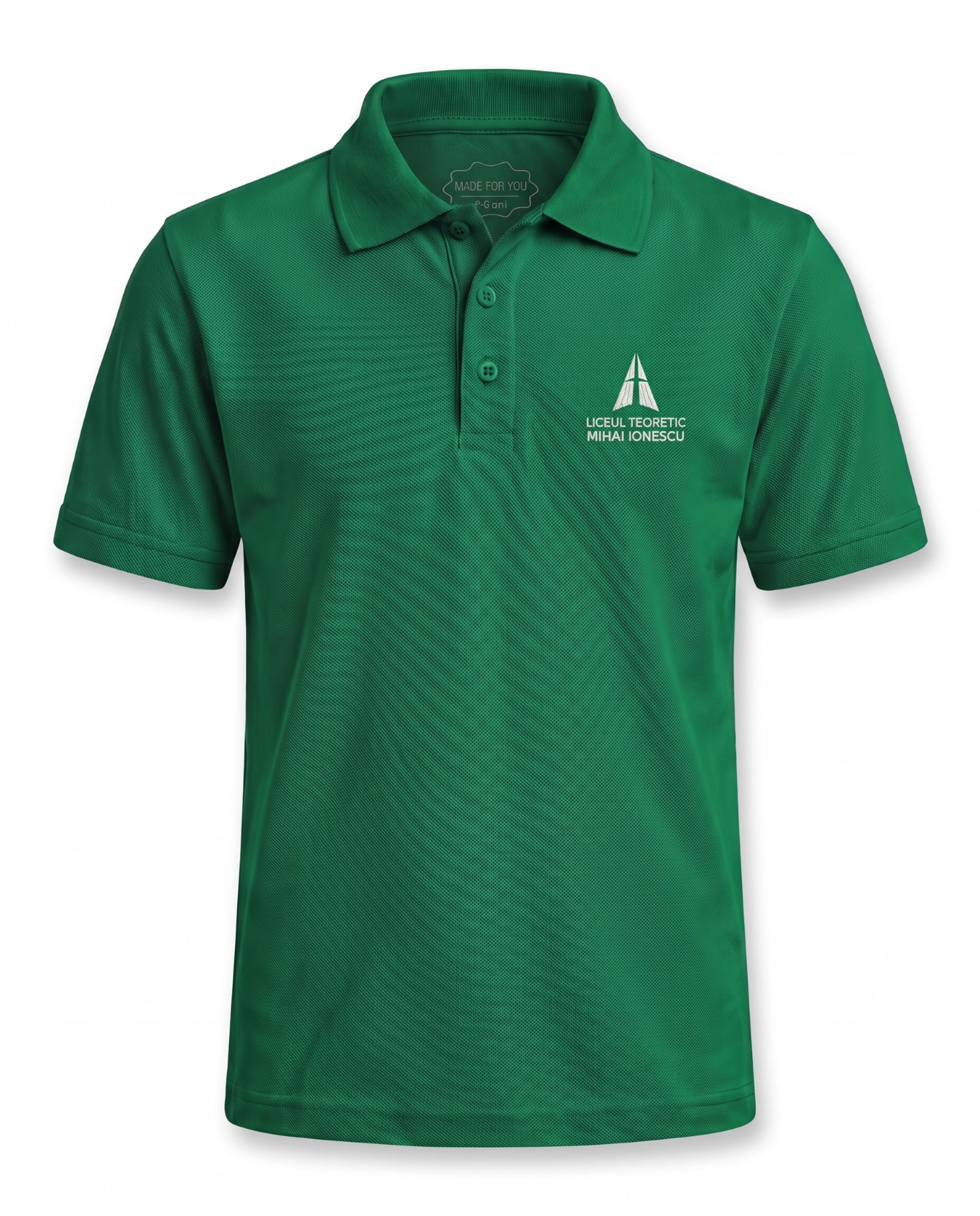 Tricou Polo Verde Fete - Liceul Teoretic Mihai Ionescu
