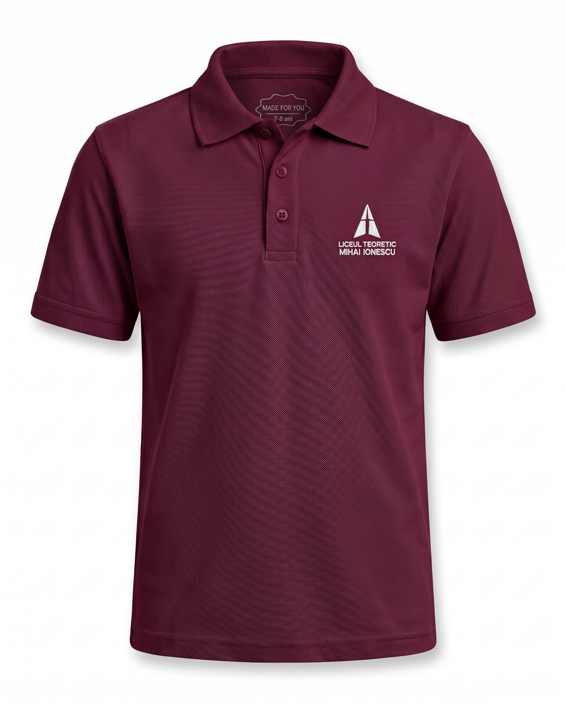 Tricou Polo Vișiniu Fete - Liceul Teoretic Mihai Ionescu