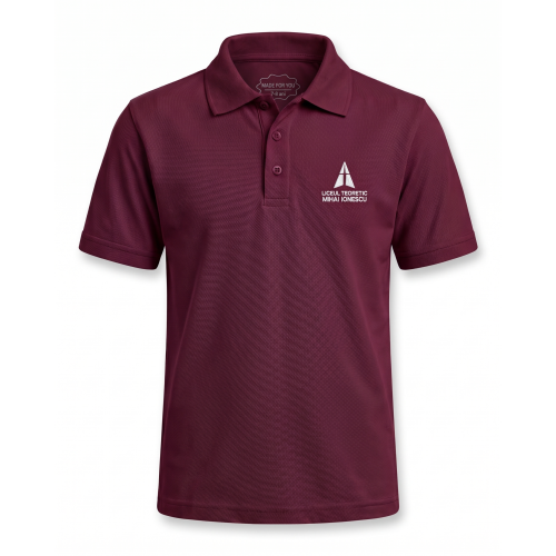 Tricou Polo Vișiniu Fete - Liceul Teoretic Mihai Ionescu